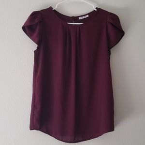 Burgandy blouse